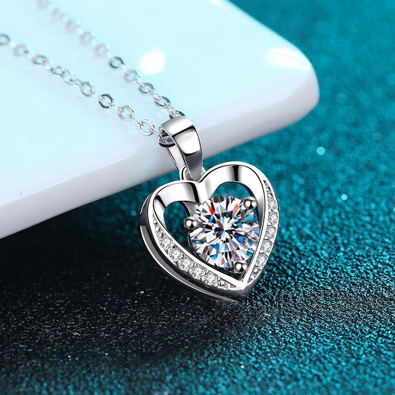 Collier cœur zircon