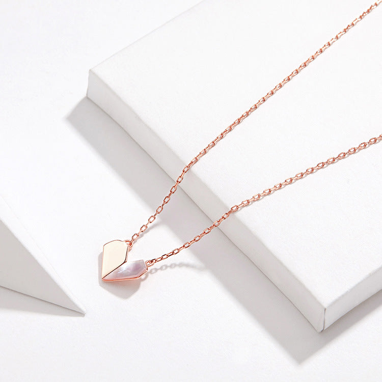 Collier cœur origami