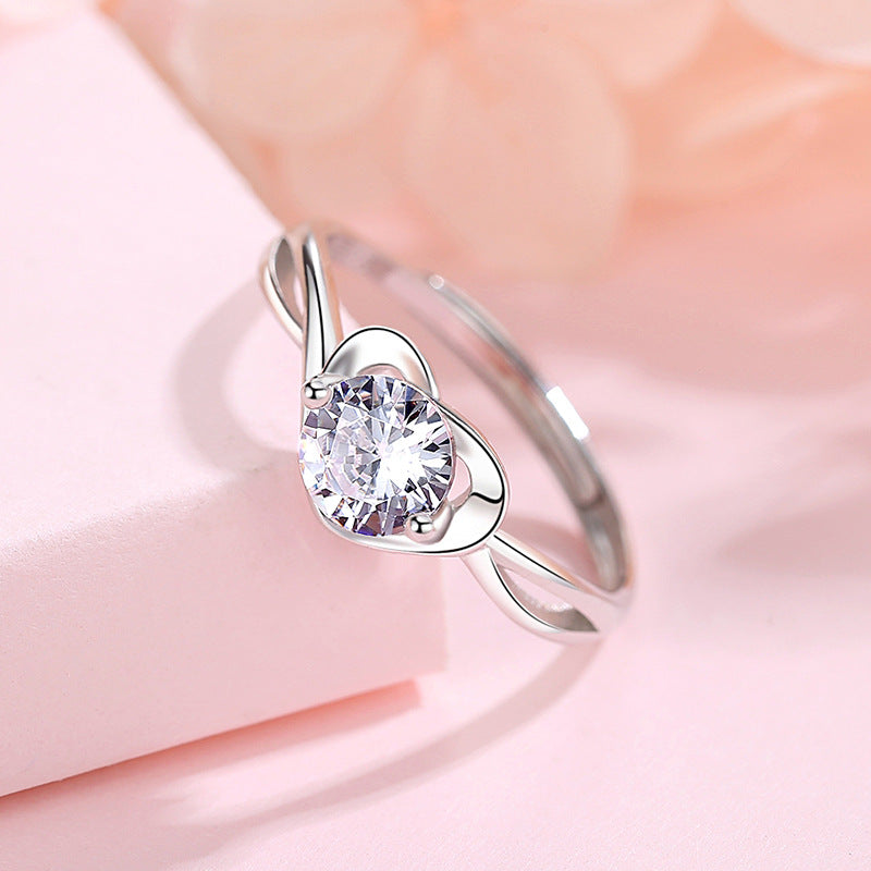 Bague Cœur en Zircon