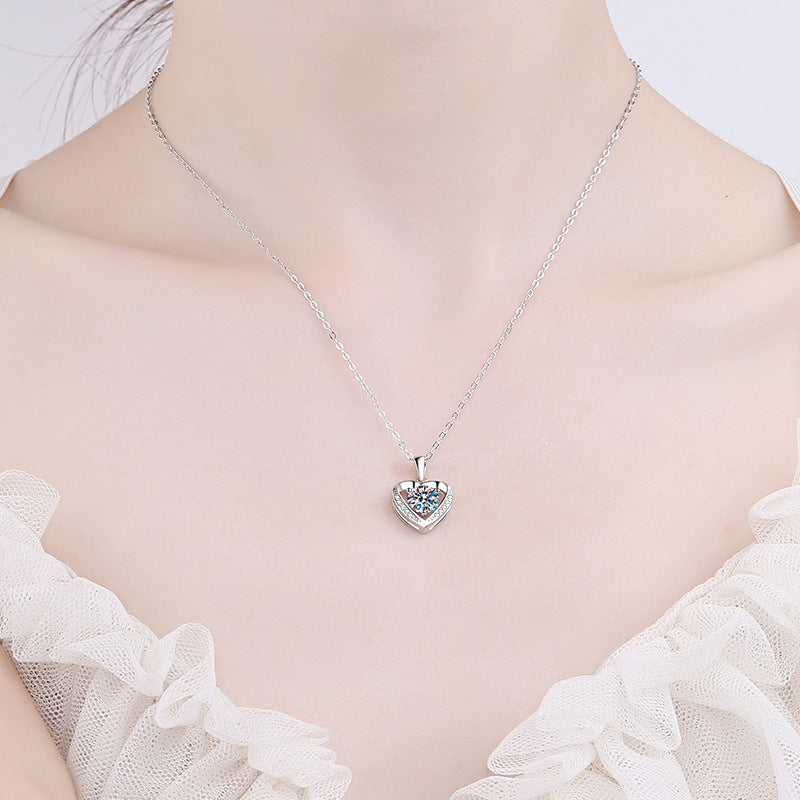 Collier cœur zircon