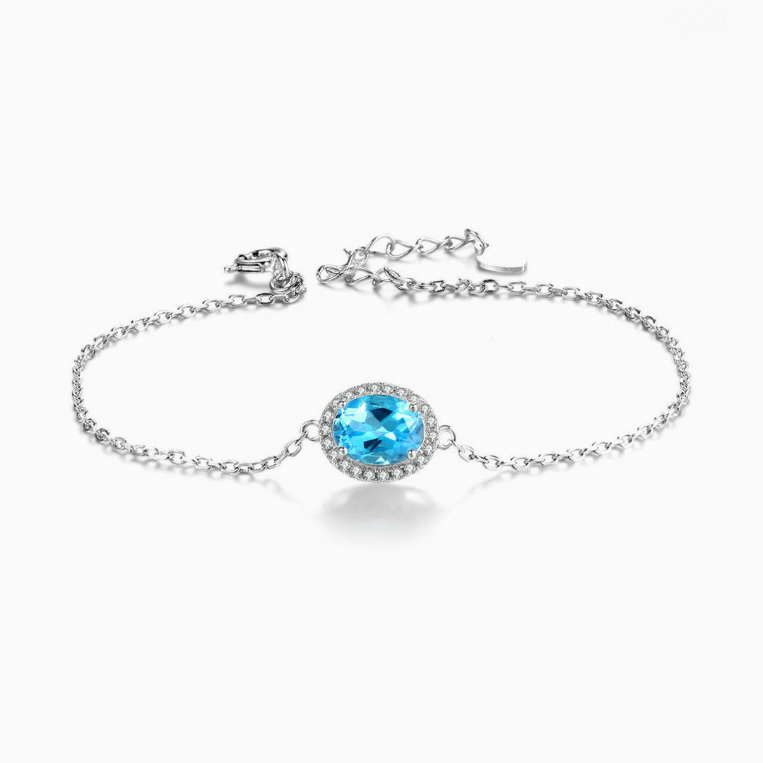 Bracelet Topaze Bleue