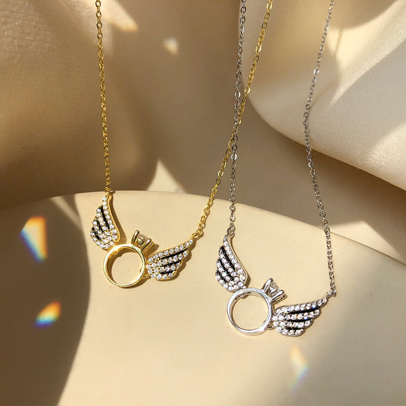 Collier Bague Ailes d'Ange