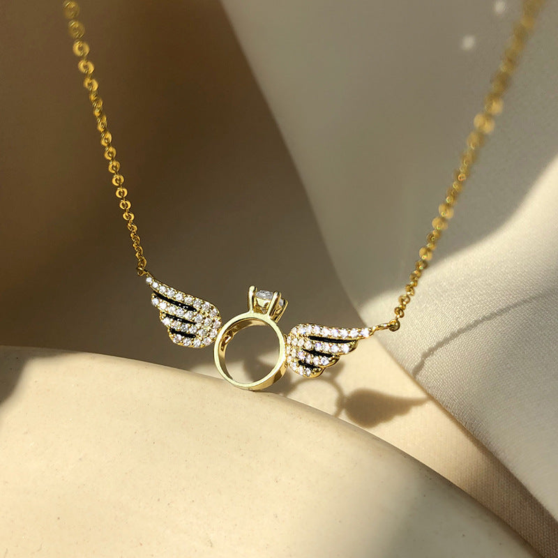 Collier Bague Ailes d'Ange
