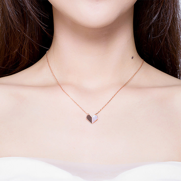 Collier cœur origami