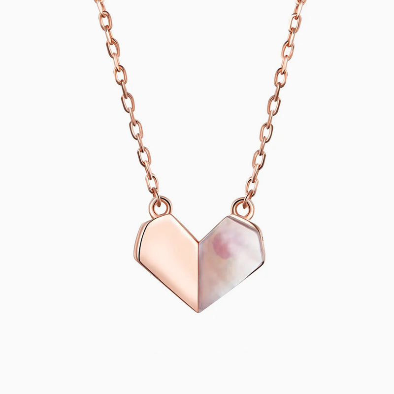 Collier cœur origami
