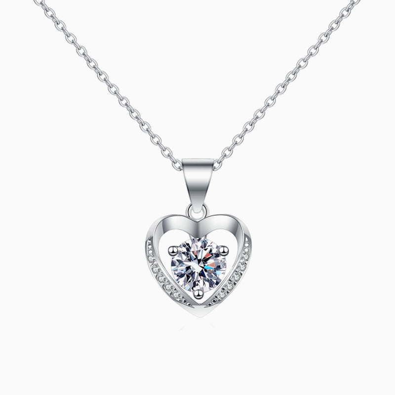 Collier cœur zircon