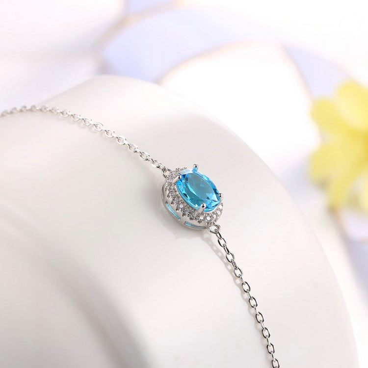 Bracelet Topaze Bleue